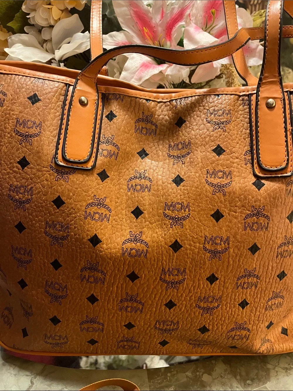 Cognac Visetos Canvas Tote Bag & 🔥smaller bag